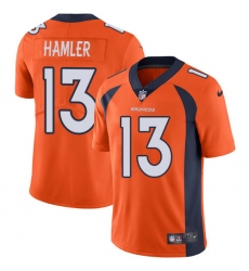 Youth Denver Broncos #13 KJ Hamler Orange Team Color Stitched Vapor Untouchable Limited Jersey