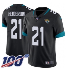Youth Jacksonville Jaguars #21 C.J. Henderson Black Team Color Stitched 100th Season Vapor Untouchable Limited Jersey