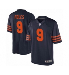Men's Chicago Bears #9 Nick Foles Navy Blue Game Team Color Jersey