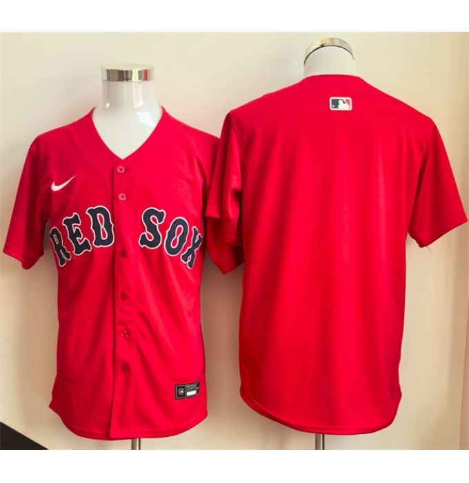Men's Boston Red Sox Blank Red Limited Stitched Baseball Jersey