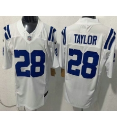 Men's Indianapolis Colts #28 Jonathan Taylor Limited White FUSE Vapor Jersey