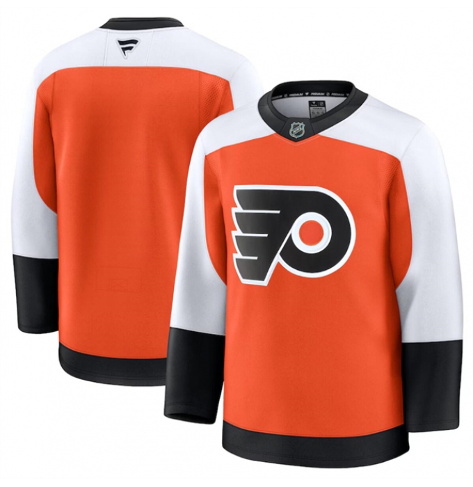 Men's Philadelphia Flyers Blank Orange 2024-25 Home Stitched Hockey Jersey