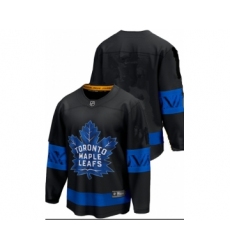 Men's Toronto Maple Leafs Blank Black X Drew House Inside Out Stitched Jersey