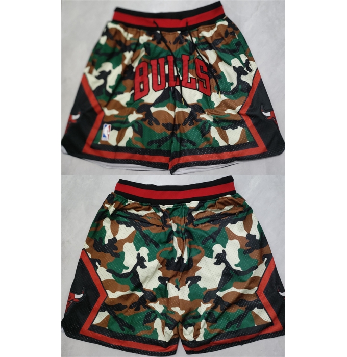 Men's Chicago Bulls Camo Grey Shorts (Run Small)