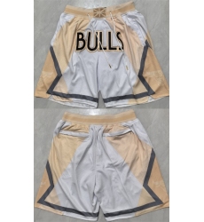 Men's Chicago Bulls White City Edition Shorts (Run Small)