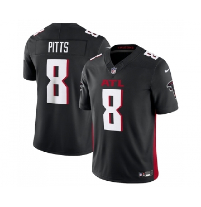 Men's Atlanta Falcons #8 Kyle Pitts Black 2023 F.U.S.E. Vapor Untouchable Limited Stitched Football Jersey