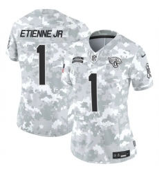 Women's Jacksonville Jaguars #1 Travis Etienne Jr. 2024 F.U.S.E Arctic Camo Salute To Service Limited Stitched Football Jersey(Run Small)