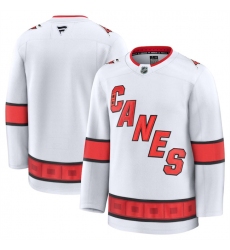 Men's Carolina Hurricanes Blank White 2024-25 Away Stitched Hockey Jersey