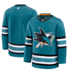 Men's San Jose Sharks Blank Teal 2024-25 Home Stitched Hockey Jersey