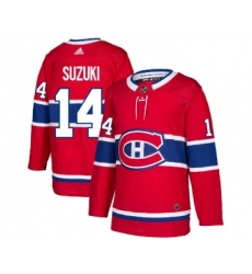 Men's Montreal Canadiens #14 Nick Suzuki Red Stitched NHL Jersey