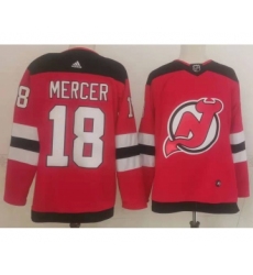 Men's New Jersey Devils #18 Dawson Mercer Red Authentic Jersey