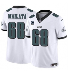 Men's Philadelphia Eagles #68 Jordan Mailata White F.U.S.E. With 1-Star C Vapor Untouchable Limited Football Stitched Jersey