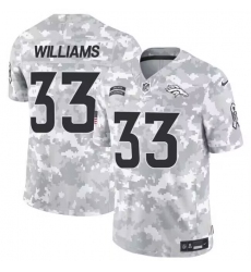 Men's Denver Broncos #33 Javonte Williams 2024 F.U.S.E Arctic Camo Salute To Service Limited Stitched Football Jersey