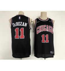 Men's Chicago Bulls #11 DeMar DeRozan Black Edition Swingman Stitched Basketball Jersey