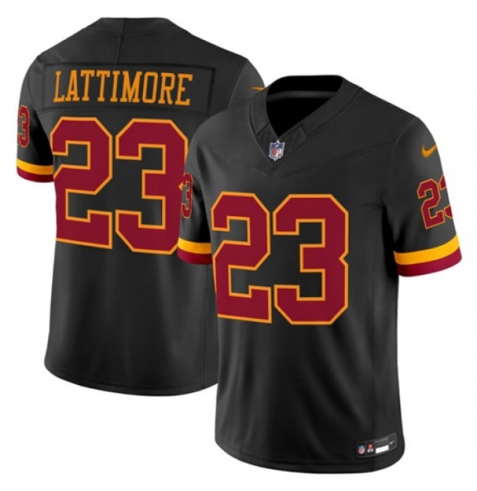 Men's Washington Commanders #23 Trey Amos Black 2026 F.U.S.E. Hail Raiser Alternate Vapor Limited Stitched Football Jersey