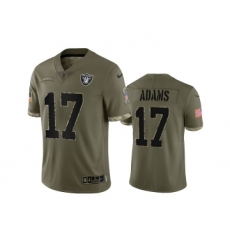 Men's Las Vegas Raiders #17 Davante Adams 2022 Olive Salute To Service Limited Stitched Jersey