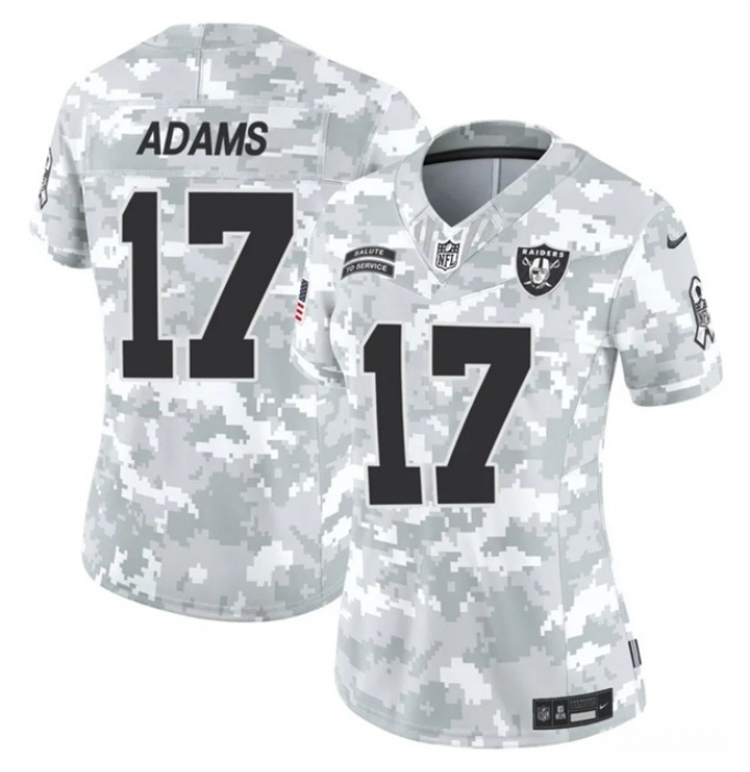 Women's Las Vegas Raiders #17 Davante Adams 2024 F.U.S.E Arctic Camo Salute To Service Limited Stitched Jersey(Run Small)