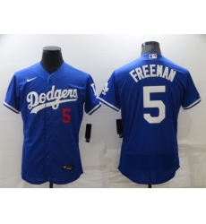 Men's Nike Los Angeles Dodgers #5 Freddie Freeman Blue Baseball Jersey