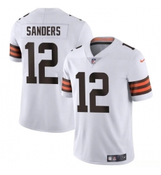 Men's Cleveland Browns #12 Shedeur Sanders White 2025 Vapor Limited Football Stitched Jersey