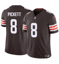 Men's Cleveland Browns #8 Kenny Pickett Brown 2025 F.U.S.E. Vapor Limited Football Stitched Jersey