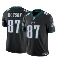 Men's Philadelphia Eagles #87 Jahan Dotson Black F.U.S.E Vapor Untouchable Limited Stitched Football Jersey