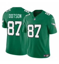 Men's Philadelphia Eagles #87 Jahan Dotson Kelly Green F.U.S.E Throwback Vapor Untouchable Limited Stitched Football Jersey