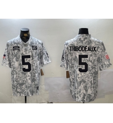 Men's New York Giants #5 Kayvon Thibodeaux Arctic Camo 2024 FUSE Salute to Service Limited Stitched Jersey