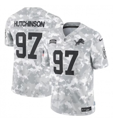 Men's Detroit Lions #97 Aidan Hutchinson 2024 Arctic Camo Salute To Service Limited Stitched Football Jersey