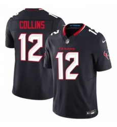 Men's Houston Texans #12 Nico Collins Navy 2024 Alternate F U S E Vapor Stitched Jersey