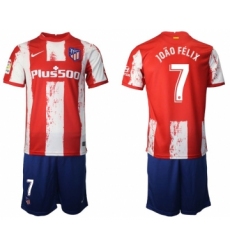 Men 2021-2022 Club Atletico Madrid home red 7 Nike Soccer Jersey