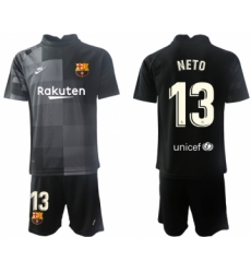 Men 2021-2022 Club Barcelona black goalkeeper 13 Soccer Jersey