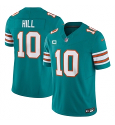 Men's Miami Dolphins #10 Tyreek Hill Aqua F.U.S.E Alternate With 3-Star C Vapor Limited Stitched Football Jersey