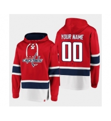 Men's Washington Capitals Active Player Custom Red All Stitched Sweatshirt Hoodie
