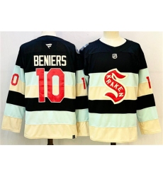 Men's Seattle Kraken #10 Matty Beniers Deep Sea Blue Winter Classic Stitched Hockey Jersey