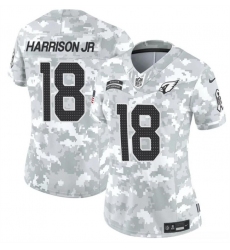 Women's Arizona Cardinals #18 Marvin Harrison Jr. 2024 F.U.S.E Arctic Camo Salute To Service Limited Stitched Football Jersey(Run Small)