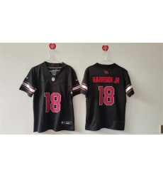 Women's Arizona Cardinals #18 Marvin Harrison Jr Black 2024 F.U.S.E Stitched Jersey(Run Small)