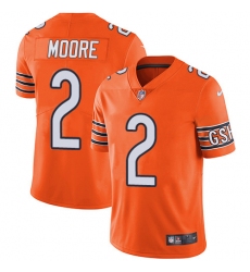 Men's Chicago Bears #2 D.J. Moore Orange Vapor Untouchable Stitched Football Jersey
