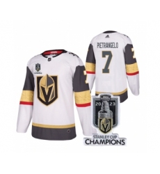 Men's Vegas Golden Knights #7 Alex Pietrangelo White 2023 Stanley Cup Champions Stitched Jersey