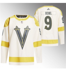 Men's Vegas Golden Knights #9 Jack Eichel Cream 2024 Winter Classic Primegreen Stitched Jersey