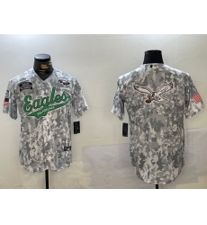 Men's Philadelphia Eagles Blank Arctic Camo 2024 Salute to Service Stitched Baseball Jerseys