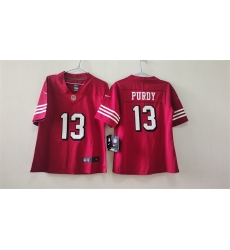 Women's San Francisco 49ers #13 Brock Purdy Red Alternate Vapor Football Stitched Jersey(Run Small)