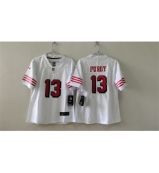 Women's San Francisco 49ers #13 Brock Purdy White 2nd Alternate Football Stitched Jersey(Run Small)