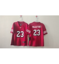 Women's San Francisco 49ers #23 Christian McCaffrey Red Alternate Football Stitched Jersey(Run Small)