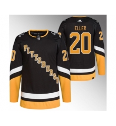 Men's Pittsburgh Penguins #20 Lars Eller Black Stitched Jersey