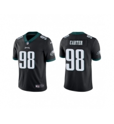 Men's Nike Philadelphia Eagles #98 Jalen Carter Black Vapor Untouchable Limited Stitched Jersey