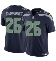 Men's Seattle Seahawks #26 Zach Charbonnet Navy 2024 F.U.S.E Vapor Limited Stitched Football Jersey