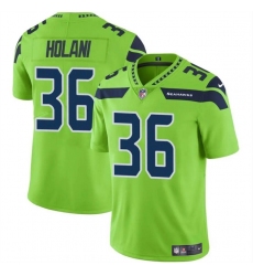 Men's Seattle Seahawks #36 George Holani Green Vapor Limited Football Stitched Jersey