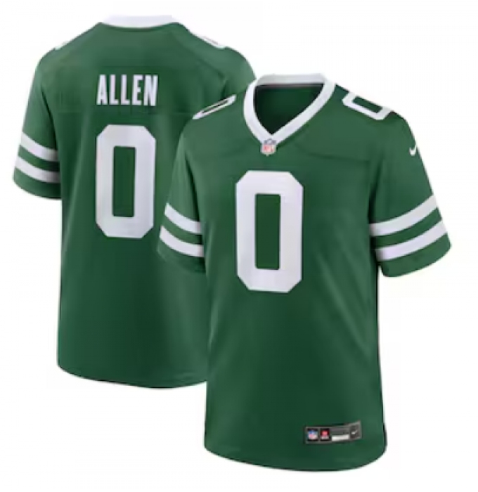 Men's New York Jets #0 Braelon Allen Green Vapor Untouchable Limited Stitched Jersey