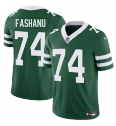 Men's New York Jets #74 Olu Fashanu Green 2024 F.U.S.E Throwback Limited Stitched Jersey