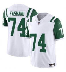 Men's New York Jets #74 Olu Fashanu White 2024 Classic Alternate Vapor F.U.S.E. Limited Stitched Football Jersey